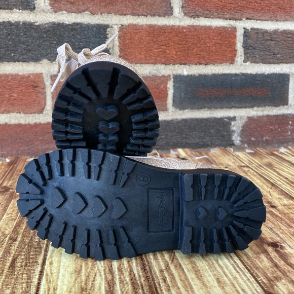 Sparkly Gold Cynthia Rowley Little Kids Size 8 Boot with Side Zip - Picture 2 of 4